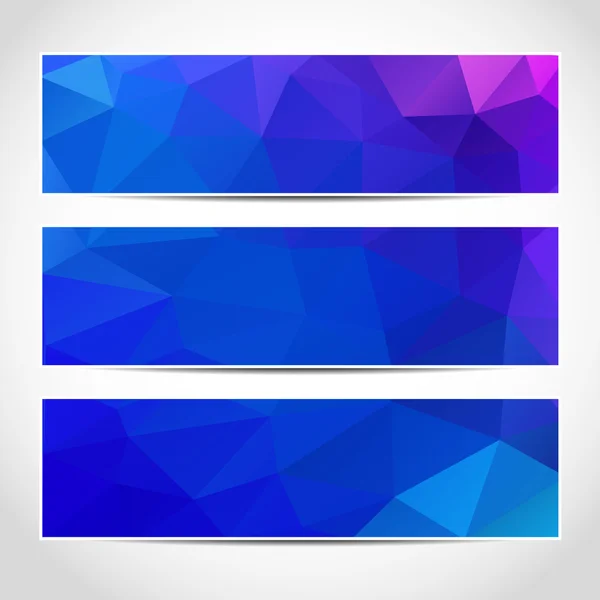 Aantal trendy blauwe banners sjabloon — Stockvector