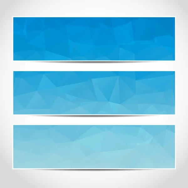 Aantal trendy blauwe banners sjabloon — Stockvector