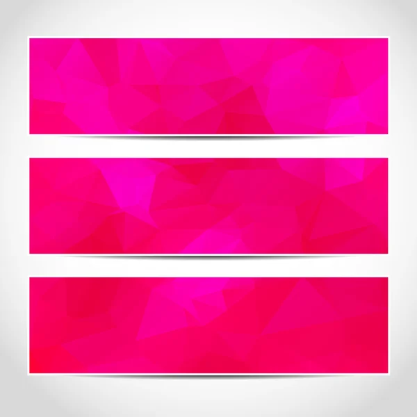 Set of trendy pink banners template — Stock Vector