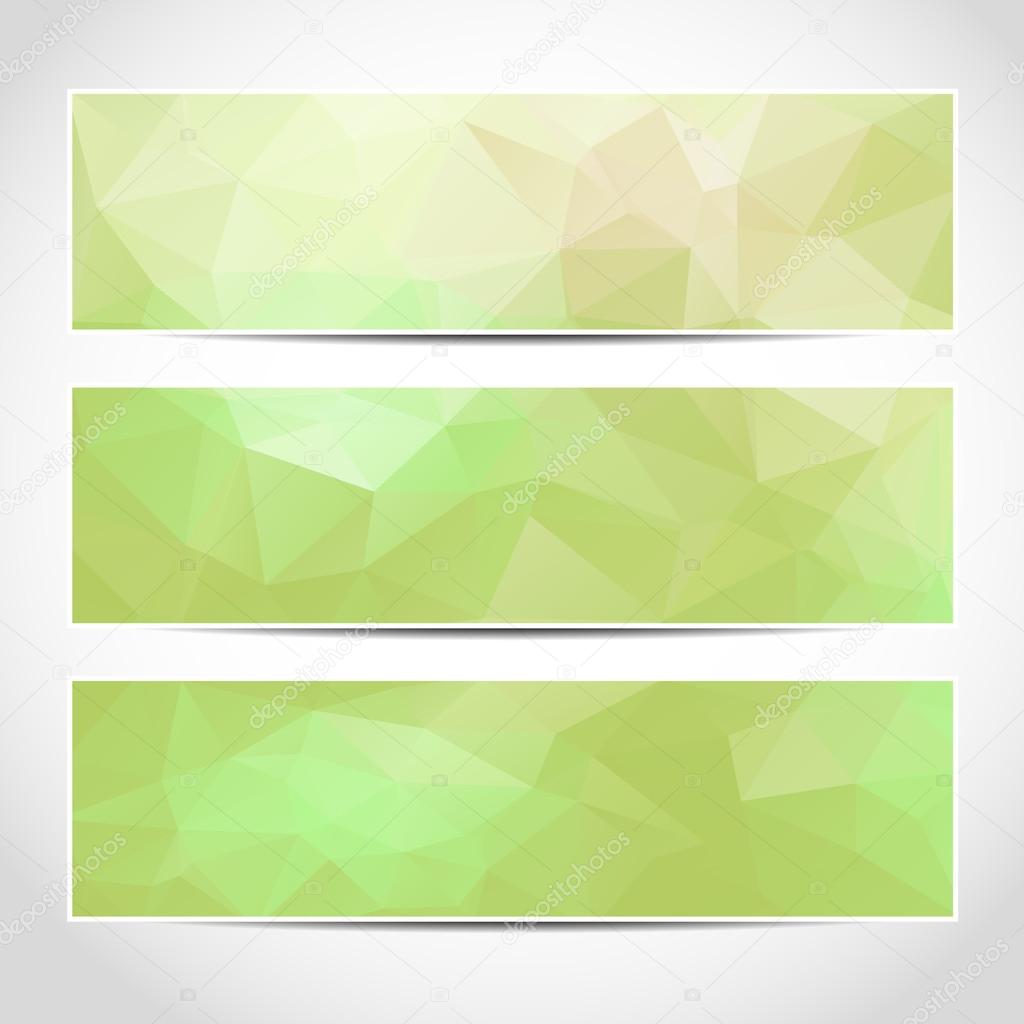 Set of trendy green eco banners