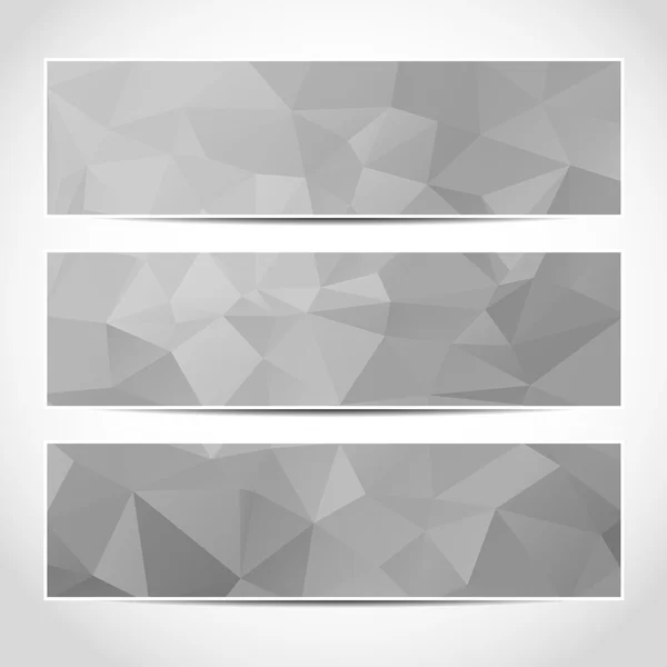 Conjunto de plantillas de banners grises de moda — Vector de stock