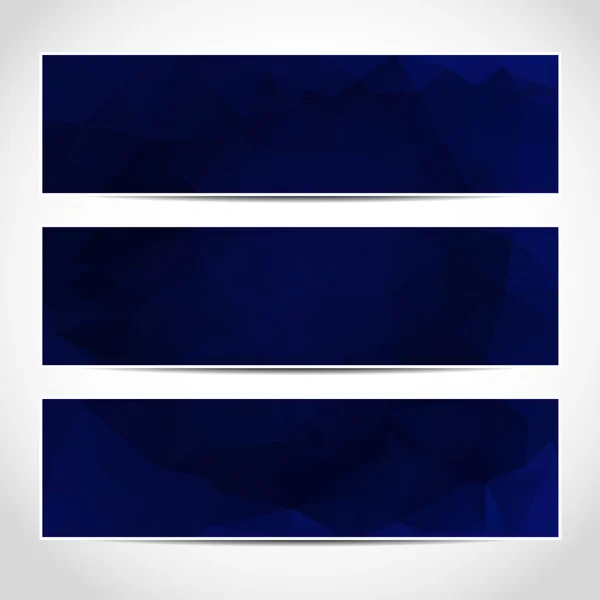 Conjunto de plantillas de banners azules de moda — Vector de stock