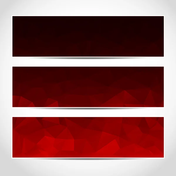 Conjunto de plantillas de banners rojos de moda — Archivo Imágenes Vectoriales