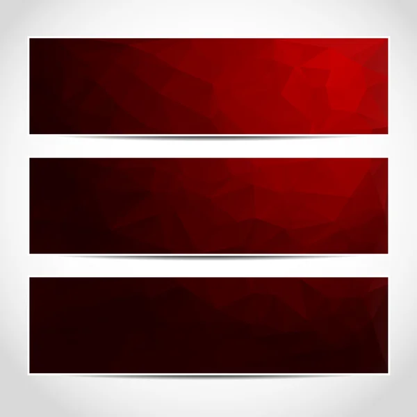 Set of trendy red banners template — Stock Vector