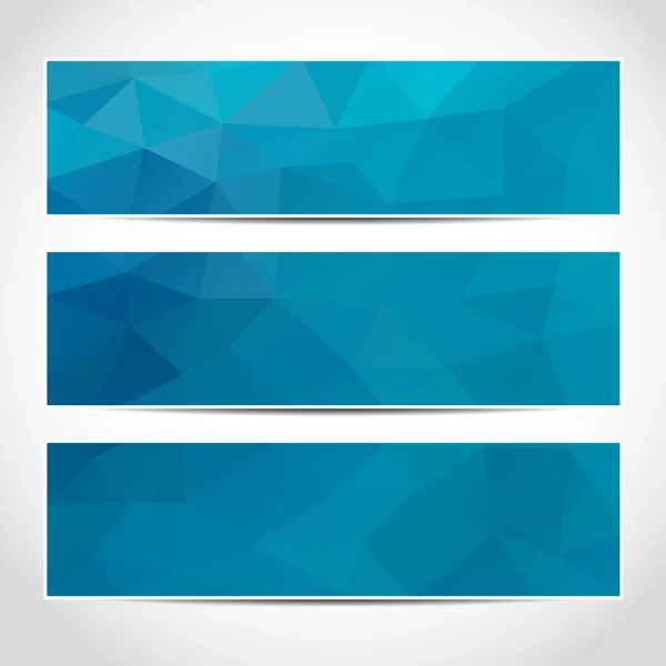 Aantal trendy blauwe banners sjabloon — Stockvector