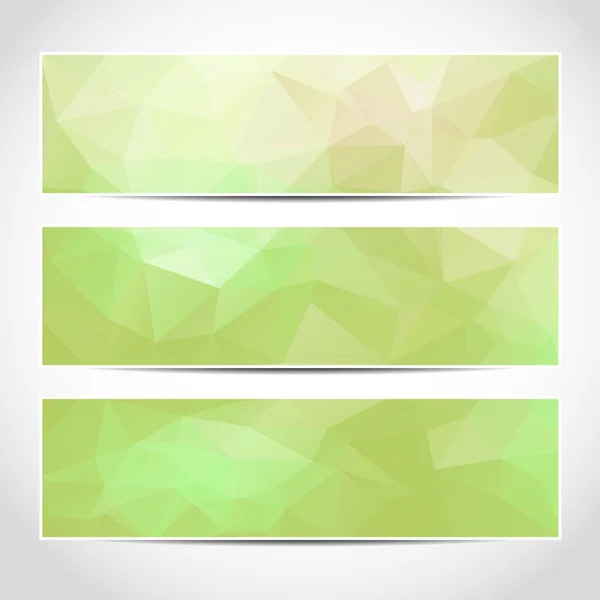 Set of trendy green eco banners — Stock Vector