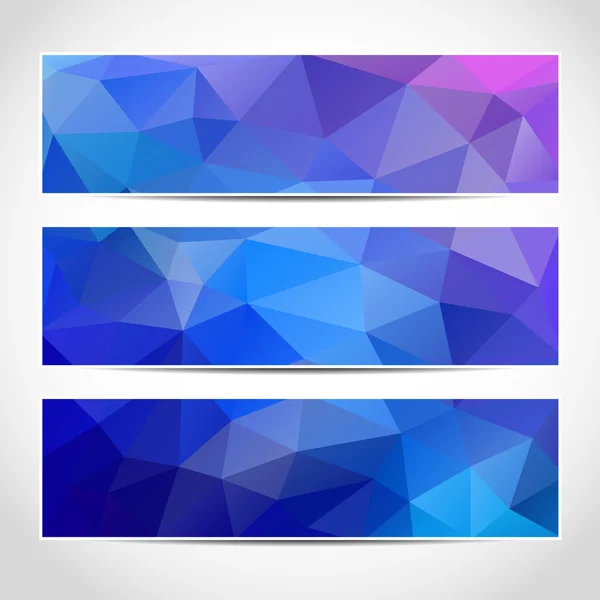 Set of trendy blue banners template — Stock Vector