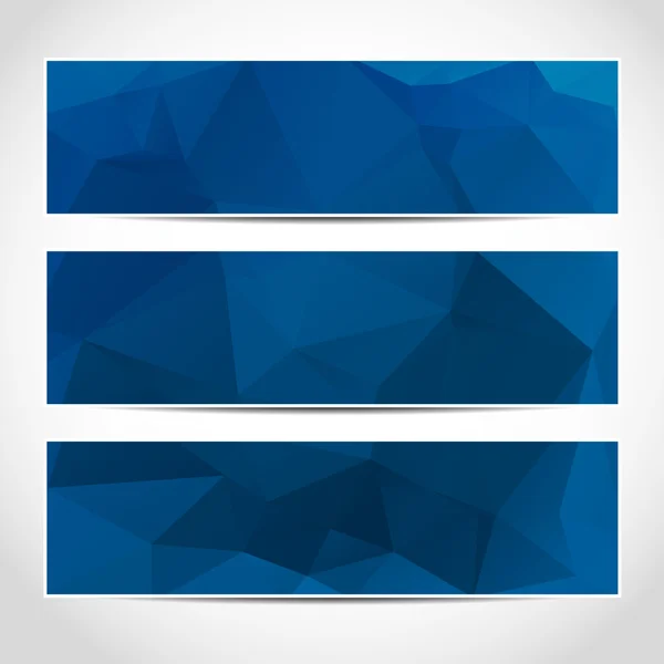 Set of trendy blue banners template — Stock Vector
