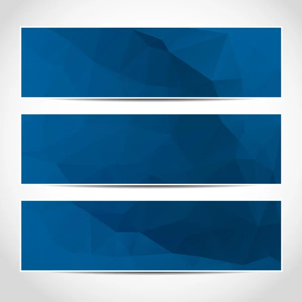 Aantal trendy blauwe banners sjabloon — Stockvector