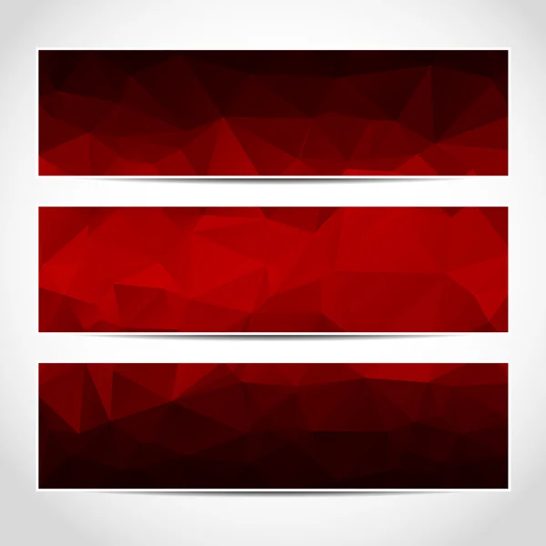 Set of trendy red banners template — Stock Vector