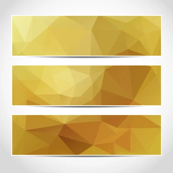 Set of trendy gold banners template — Stock Vector