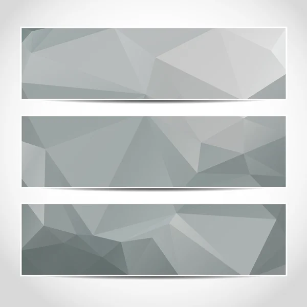 Conjunto de plantillas de banners grises de moda — Vector de stock