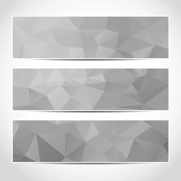 Uppsättning av trendiga grå banners mall — Stock vektor