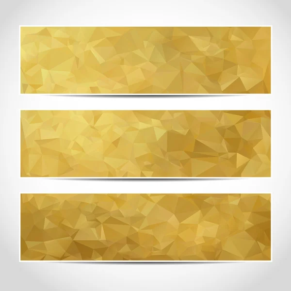 Conjunto de banners de oro de moda plantilla — Vector de stock