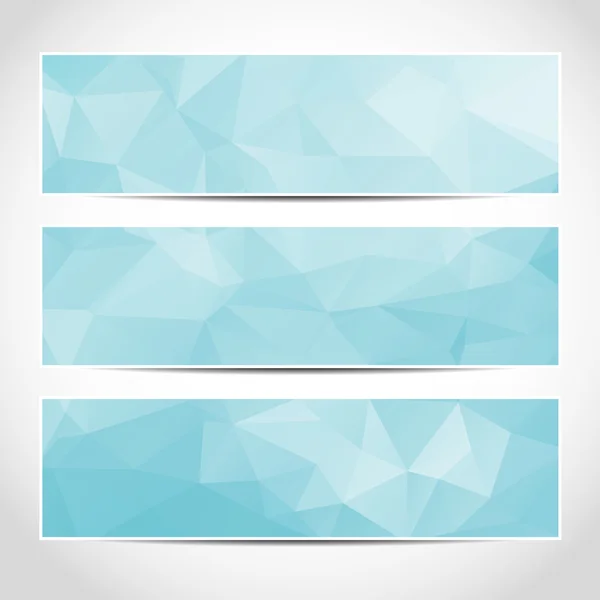 Set of trendy blue banners template — Stock Vector