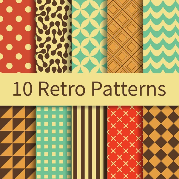 Retro geometric patterns — Stock Vector