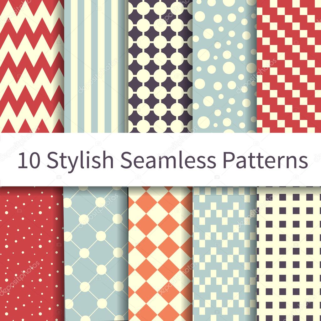 Geometric different seamless patterns