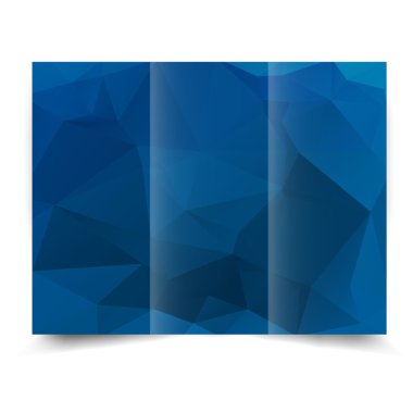 Mavi üç katlı broşür tasarım şablonu