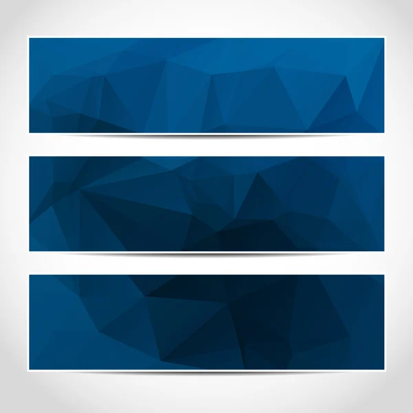 Trendy blauwe vector banners sjabloon — Stockvector