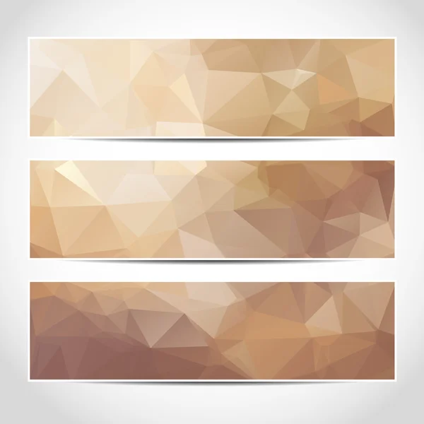 Plantilla de banners de vector beige de moda — Vector de stock