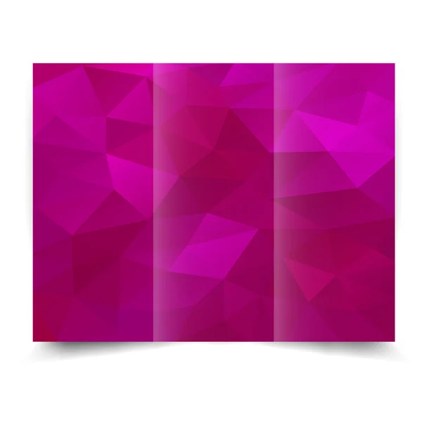 Pink tri-fold brochure design template — Stock Vector