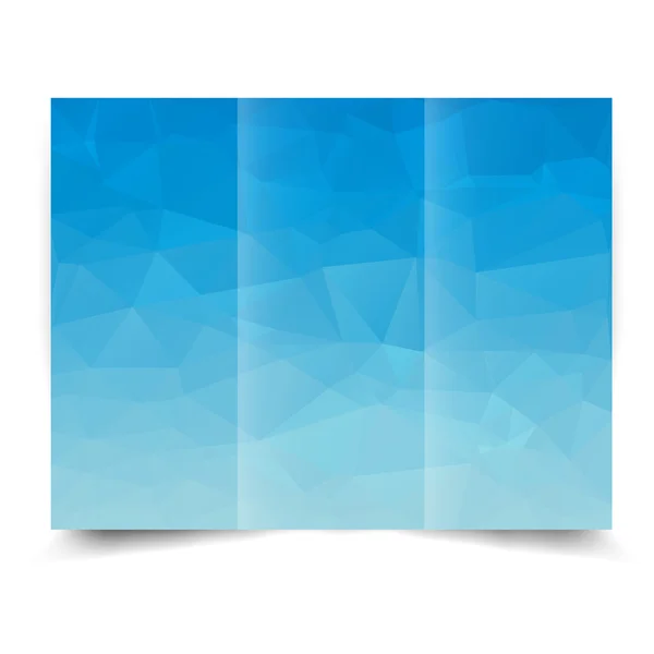Modelo de design de brochura tri-fold azul —  Vetores de Stock