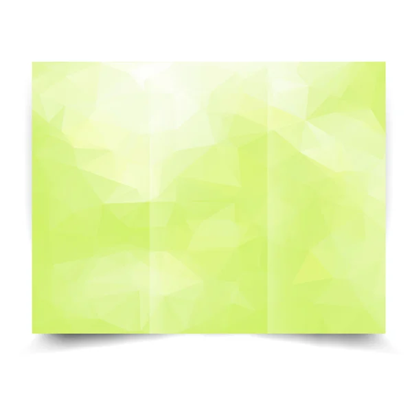 Green eco tri-fold brochure — Stock Vector