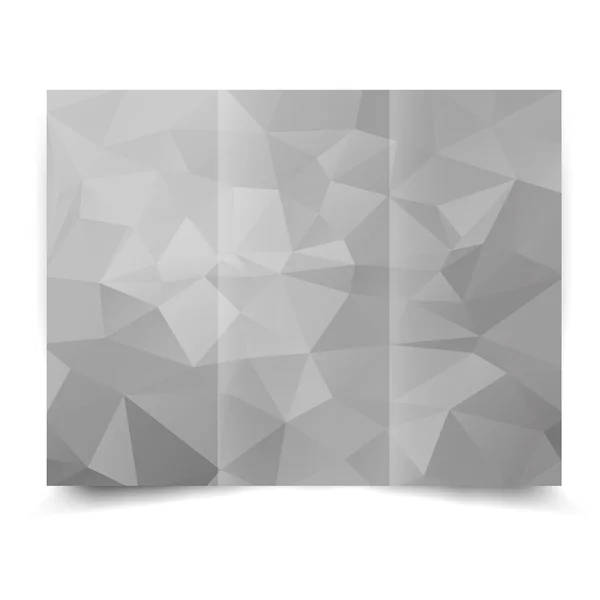 Grey tri-fold brochure design template — Stock Vector