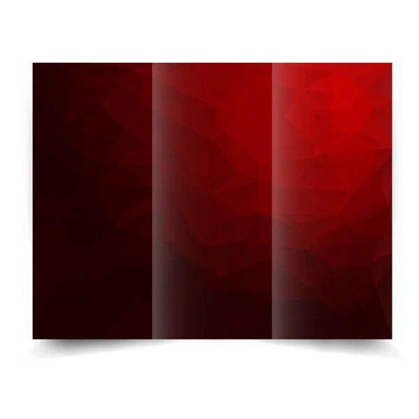 Plantilla de diseño de folleto tríptico rojo — Archivo Imágenes Vectoriales
