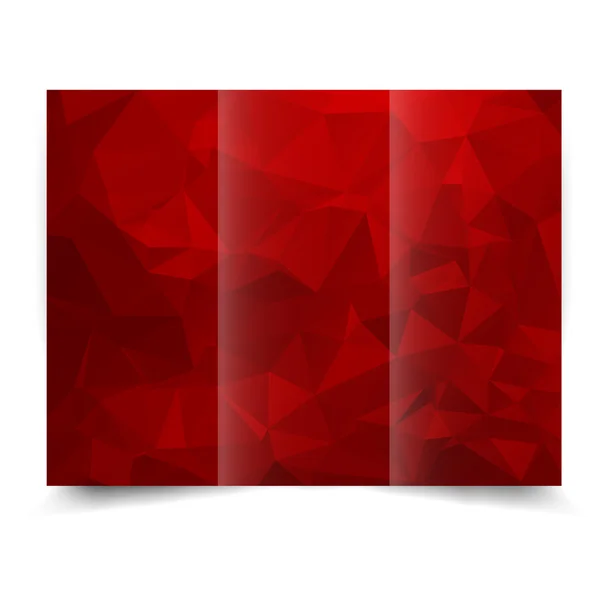 Modelo de design de brochura tri-fold vermelho —  Vetores de Stock