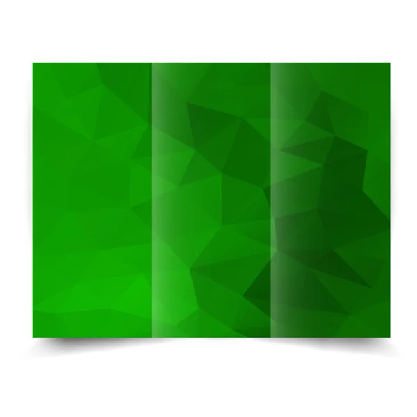 Πράσινο οικολογικό τρίπτυχο φυλλάδιο — Διανυσματικό Αρχείο