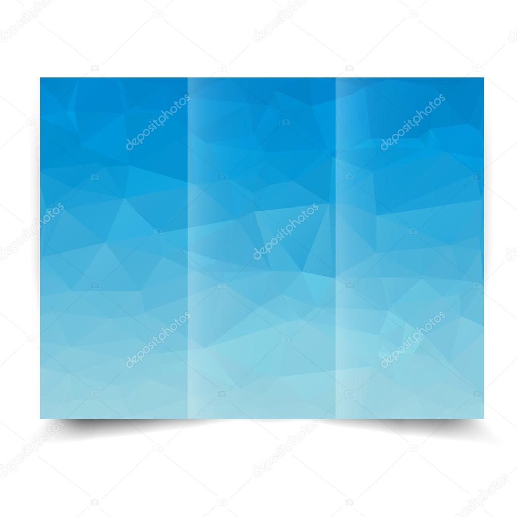 Blue tri-fold brochure design template Stock Vector Image by ©Juksik  #64309169