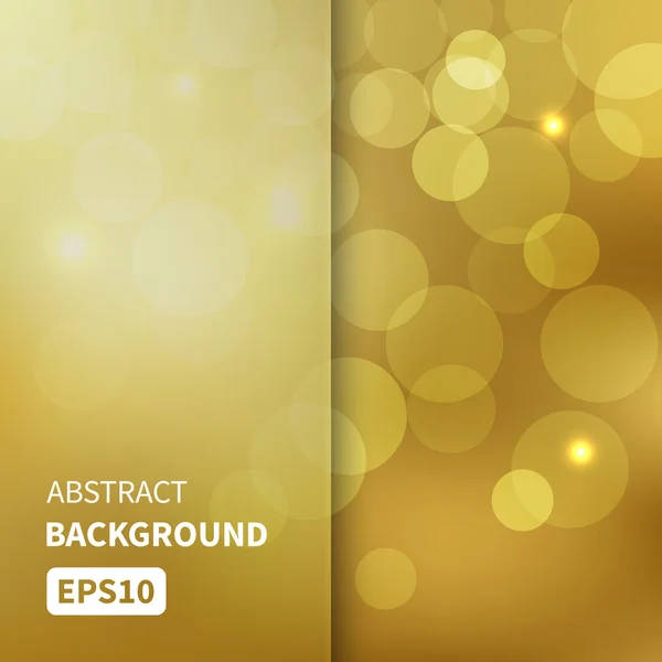 Abstraktes Gold Bokeh Hintergrund — Stockvektor