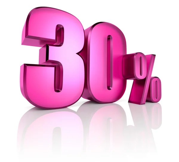 Thirty Percent Sign — Stock Photo, Image