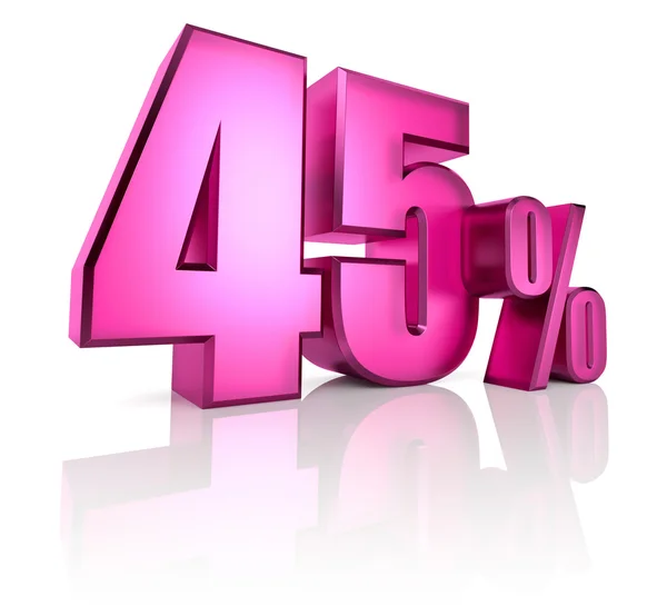 Forty Five Percent Sign — Stock Photo, Image