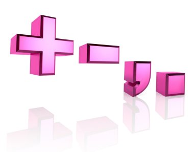 Pembe simgeler 3d