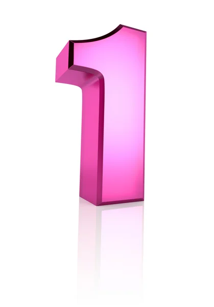 Pink Number 1 — Stock Photo, Image