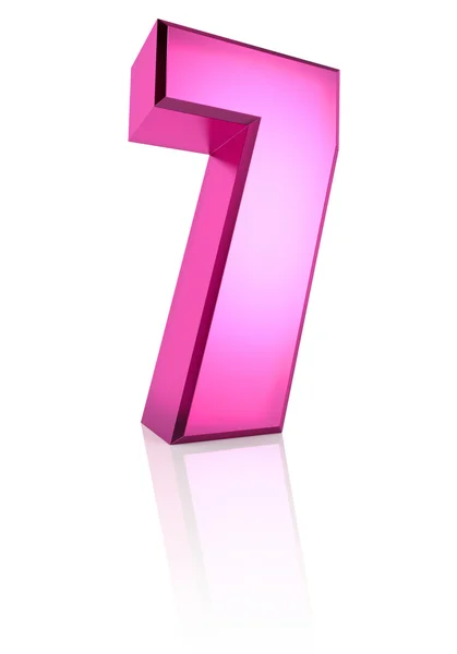 Pink Number 7 — Stock Photo, Image