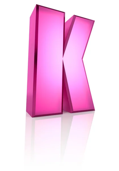 Różowe litery K — Zdjęcie stockowe