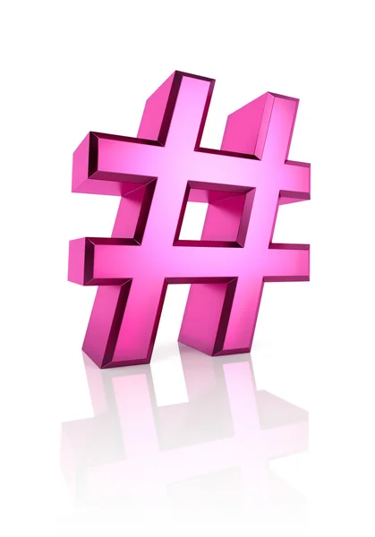 Símbolo de Hash rosa — Fotografia de Stock