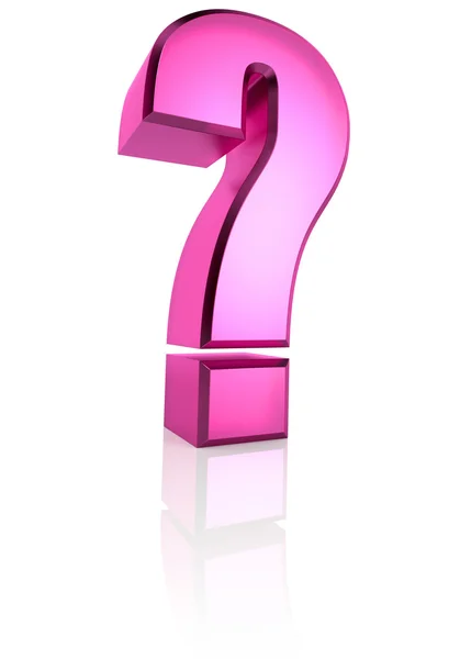 Pink Question Symbol — Stock Photo, Image