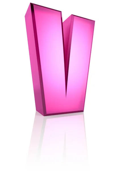 Pink Letter V — Stock Photo, Image
