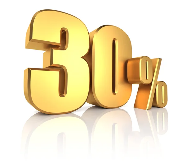 Gold 30 Percent — Stock Photo, Image