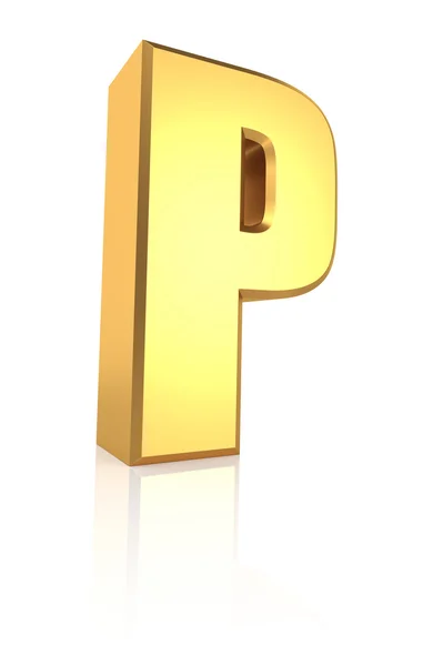 3D γράμμα p — Φωτογραφία Αρχείου