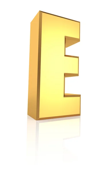 3D litery e — Zdjęcie stockowe