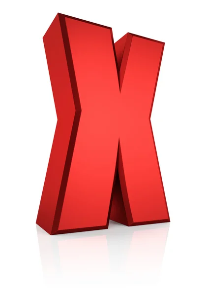 3D bokstaven x — Stockfoto
