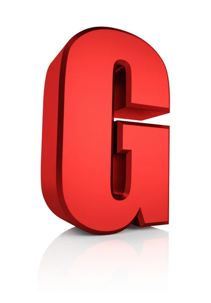 3D bokstaven g — Stockfoto