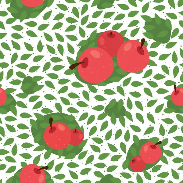 Fondo de patrón floral sin costuras con frutas — Vector de stock