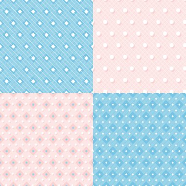 Geometrik renkli Dikişsiz desen seti