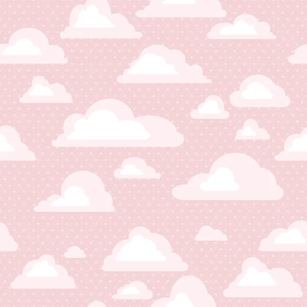 Modèle sans couture avec des nuages — Image vectorielle